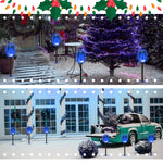 Load image into Gallery viewer, CATGOOD Waterproof LED Flickering Flame Solar Lights, Blue (12 Pack)
