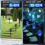 Load image into Gallery viewer, CATGOOD Waterproof LED Flickering Flame Solar Lights, Blue (12 Pack)
