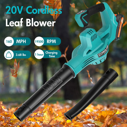 BAOKALER Cordless Leaf Blower, 160MPH 20V Handheld Electric Leaf Blowers with 2 Battery, Lightweight Battery Powered Leaf Blower
