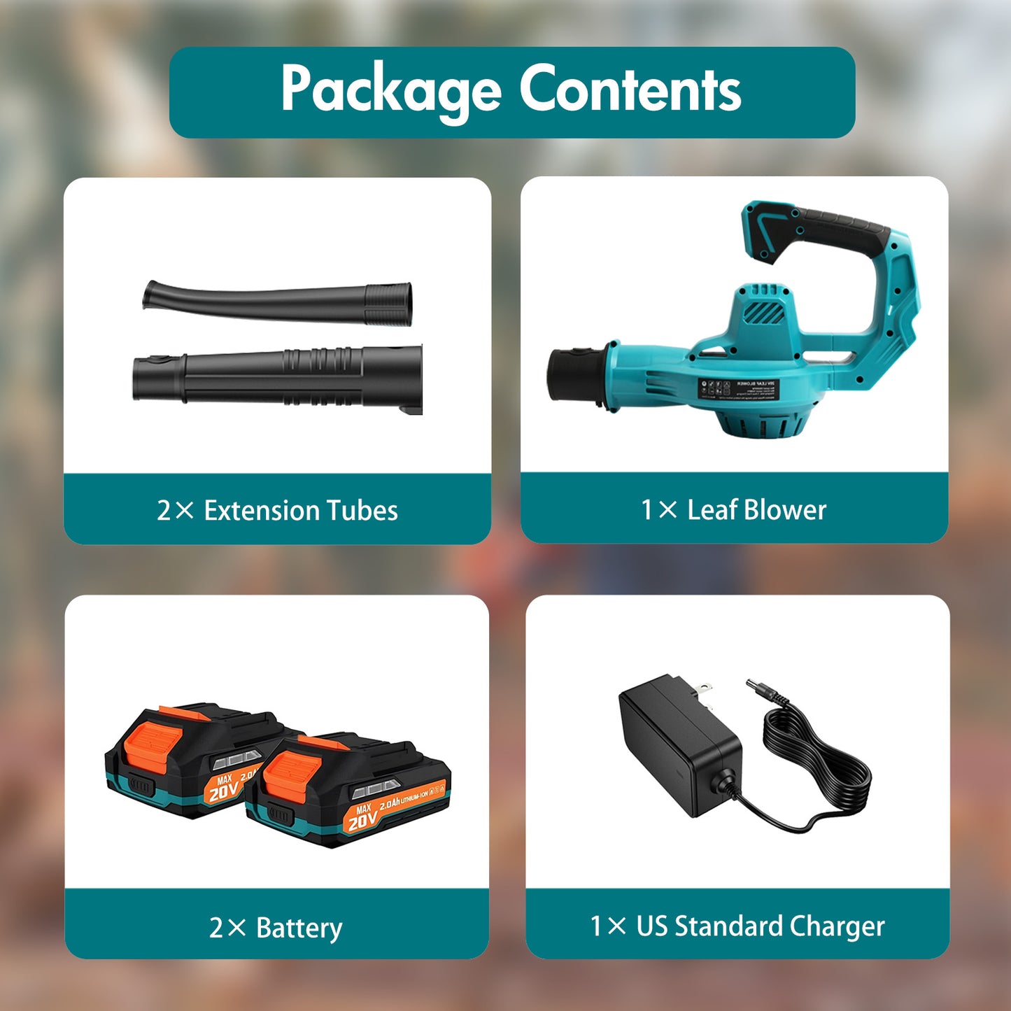BAOKALER Cordless Leaf Blower, 160MPH 20V Handheld Electric Leaf Blowers with 2 Battery, Lightweight Battery Powered Leaf Blower