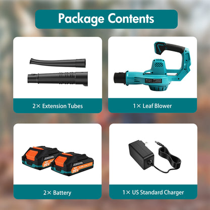 BAOKALER Cordless Leaf Blower, 160MPH 20V Handheld Electric Leaf Blowers with 2 Battery, Lightweight Battery Powered Leaf Blower
