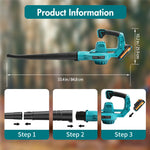 Lade das Bild in den Galerie-Viewer, BAOKALER Cordless Leaf Blower, 160MPH 20V Handheld Electric Leaf Blowers with 2 Battery, Lightweight Battery Powered Leaf Blower
