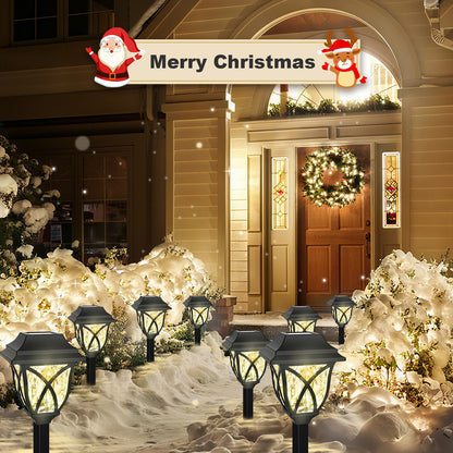 TopZoo Solar Lights Outdoor Pathway, 6 Pack Solar Garden Stake Lights for Yard Patio Walkway Planter Pool, LED Waterproof, Warm White