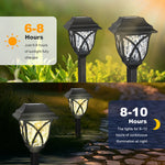 Lade das Bild in den Galerie-Viewer, TopZoo Solar Lights Outdoor Pathway, 6 Pack Solar Garden Stake Lights for Yard Patio Walkway Planter Pool, LED Waterproof, Warm White
