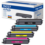 Carica l&#39;immagine nel visualizzatore di Gallery, TN227 High Yield Toner Cartridge 4-Pack Compatible for Brother TN227 TN-227 TN-227BK/C/M/Y for HL-L3270CDW HL-L3210CW HL-L3230CDW HL-L3290CDW MFC-L3710CW MFC-L3750CDW MFC-L3770CDW Printer
