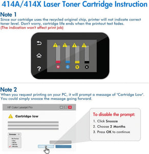 414X Toner Cartridges 4-Pack High Yield with Chip Compatible for HP 414X 414A Color LaserJet Pro MFP M479 M479fdw M479fdn M454 M454dn M454dw Enterprise MFP M480f (Black, Cyan, Magenta, Yellow)