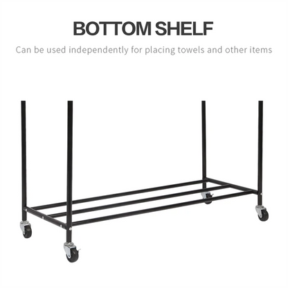 Amstech Laundry Hamper Sorter 4 Section, Laundry Sorter Cart with 4 Removable Bags and Rolling Wheels, Black