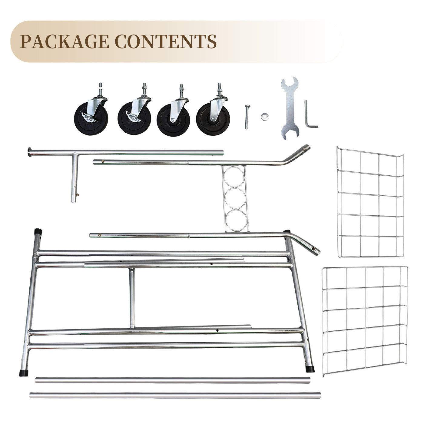 Clothes Rack Heavy Duty 620LBS Weight Capacity, Rolling Clothing Rack with Shelves, Double Rod Hanging Rack, Portable & Adjustable Garment Rack with Wheels