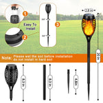 Load image into Gallery viewer, 8 Packs Solar Tiki Torch Lights with Flickering Flame, Waterproof H-alloween Solar Lights Outdoor, Solar H-alloween Pathway Lights, H-allowee Decor Lights for Garden, Lawn, Patio, Yard
