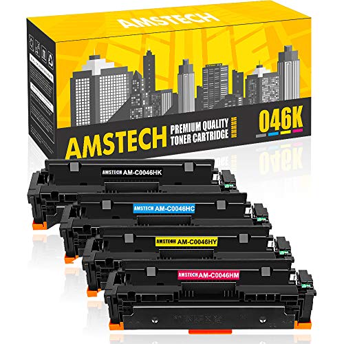 Amstech Compatible Cartridge 046 Toner Replacement for Canon 046 046H MF733cdw Toner Canon ImageClass MF731cdw MF733cdw MF735cdw LBP654cdw MF733cdw Toner Printer Ink (Black Cyan Magenta Yellow,4PK)