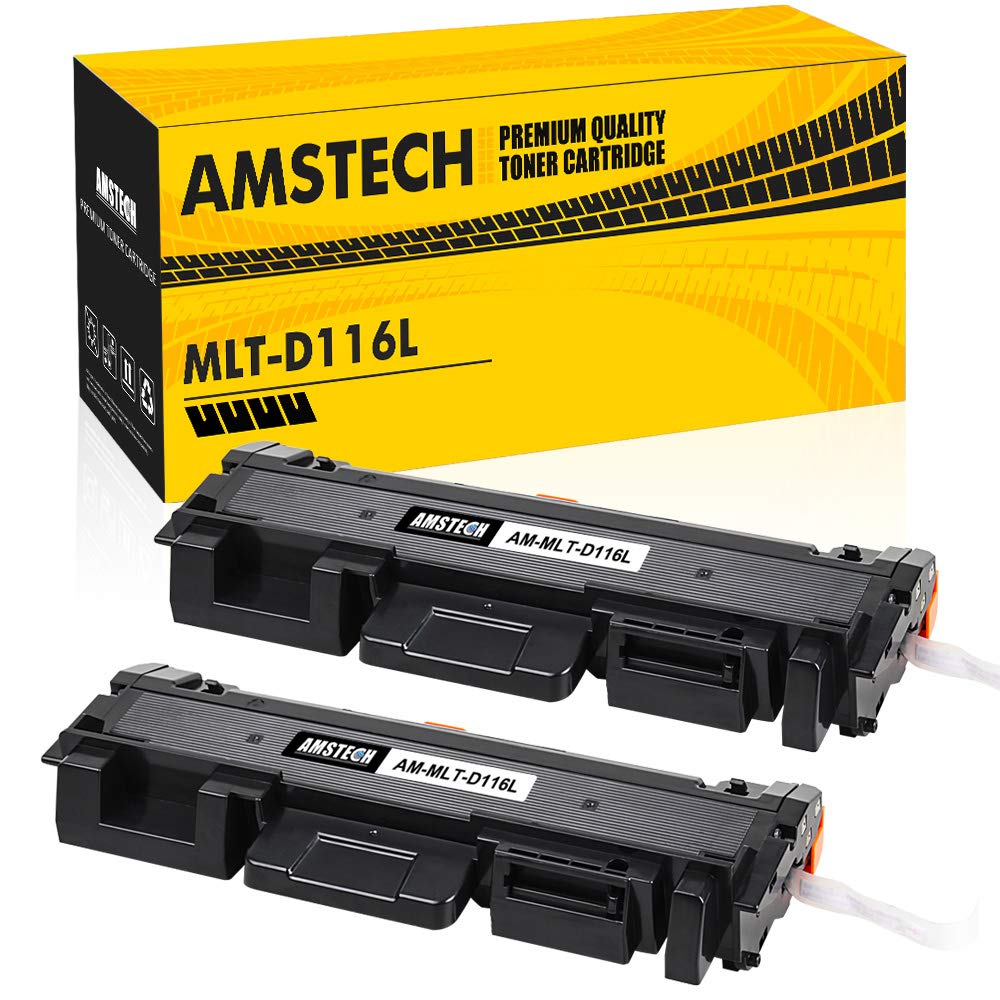 Amstech 2Pack 116L MLT-D116L MLT D116L Compatible Samsung MLT-D116L Toner Cartridge for Samsung Xpress SL-M2825DW SL-M2885FW SL-M2625D SL-M2835DW SL-M2875FD SL-M2625D M2885FW M2625D M2835DW Printer