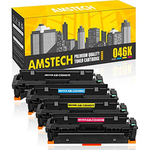 Amstech Compatible Cartridge 046 Toner Replacement for Canon 046 046H MF733cdw Toner Canon ImageClass MF731cdw MF733cdw MF735cdw LBP654cdw MF733cdw Toner Printer Ink (Black Cyan Magenta Yellow,4PK)