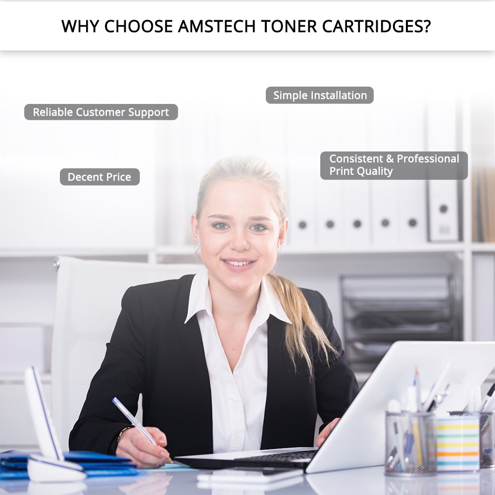 Amstech Compatible Cartridge 046 Toner Replacement for Canon 046 046H MF733cdw Toner Canon ImageClass MF731cdw MF733cdw MF735cdw LBP654cdw MF733cdw Toner Printer Ink (Black Cyan Magenta Yellow,4PK)