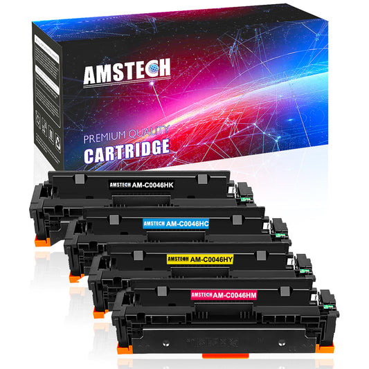 Amstech Compatible Cartridge 046 Toner Replacement for Canon 046 046H MF733cdw Toner Canon ImageClass MF731cdw MF733cdw MF735cdw LBP654cdw MF733cdw Toner Printer Ink (Black Cyan Magenta Yellow,4PK)