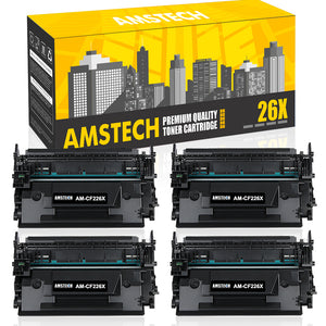 Amstech 4Packs Compatible for HP 26X CF226X 26A CF226A M402n for HP M402dn M426fdn HP Laserjet Pro M402n M402dn M426fdn M426fdw M402dw HP Laserjet MFP M426dw M426fdn Toner Cartridges Printer Ink